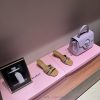 The MostFendi 24ss New Round Head FF Gold Buckle Hollowed Out Slim Heel High-heeled SlippersFen zznt9do2
