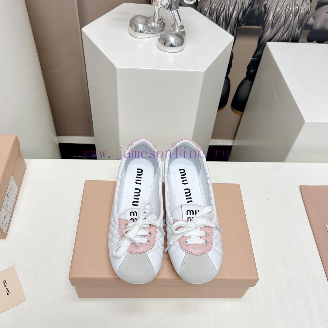 Top TierMiumiu 2024 Vs Spring/Summer New Casual Shoe CollectionNew Release Of Casual White Shoe mpmm7w2f - Image 2