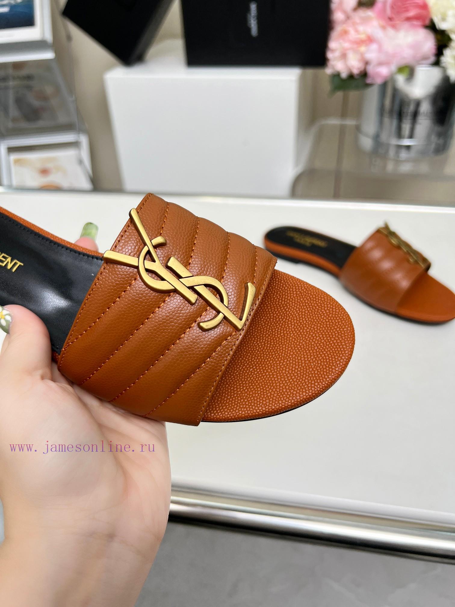 Rubber Sole P Leather Sole P280Saint Laurent YSL Saint Laurent Sandals - Logo Letter Buckle Dec xzoqi4zi