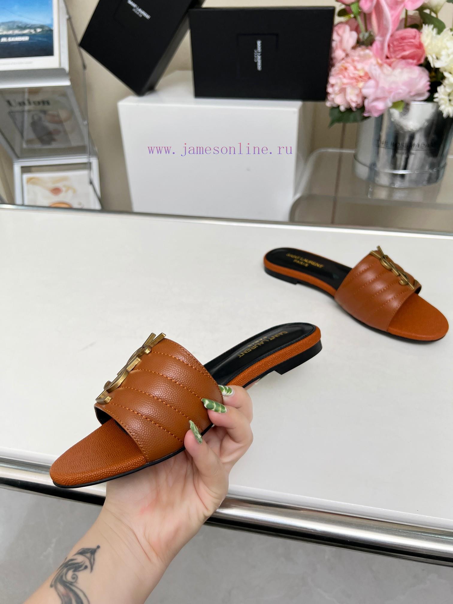 Rubber Sole P Leather Sole P280Saint Laurent YSL Saint Laurent Sandals - Logo Letter Buckle Dec xzoqi4zi - Image 3