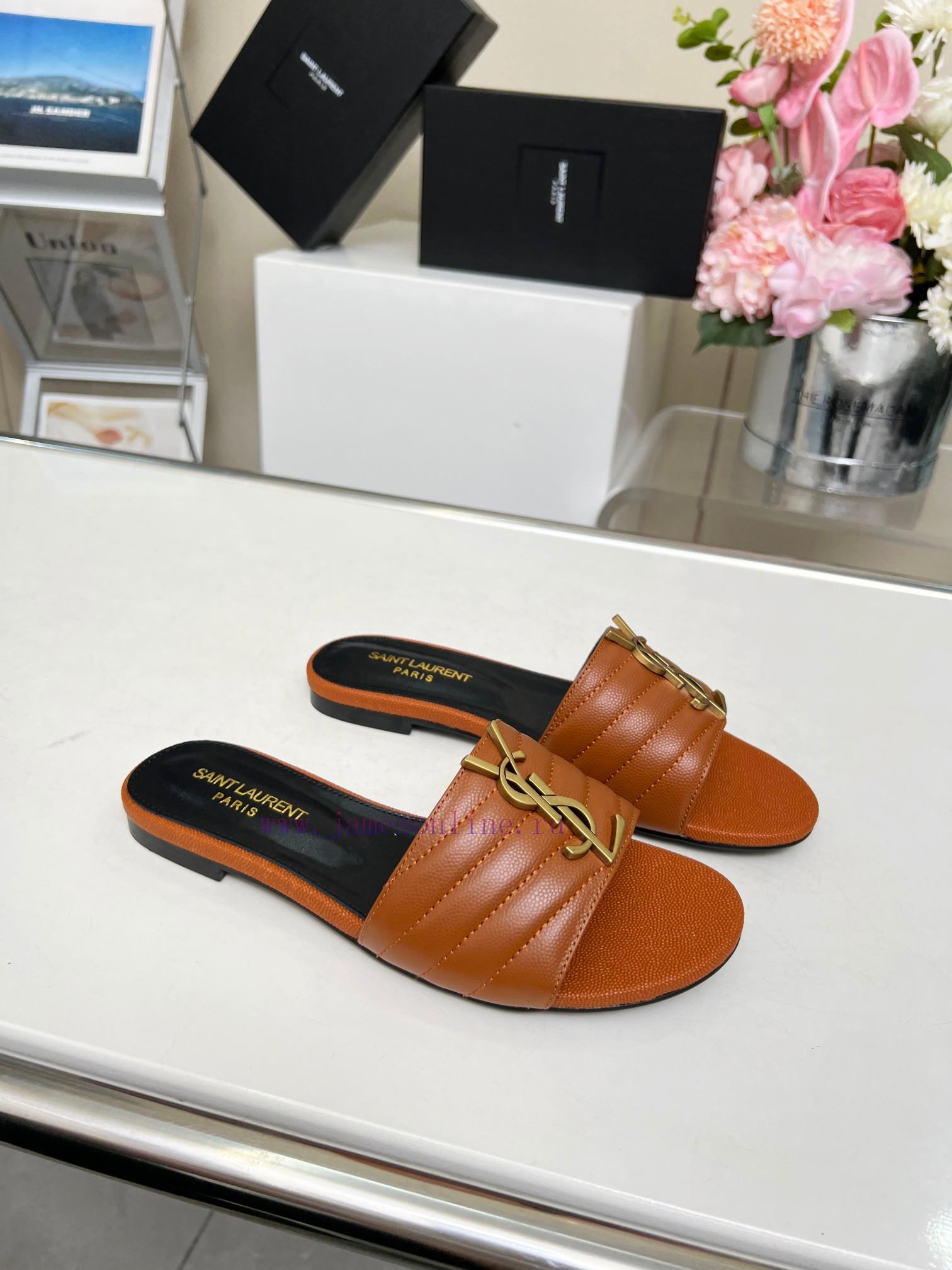 Rubber Sole P Leather Sole P280Saint Laurent YSL Saint Laurent Sandals - Logo Letter Buckle Dec xzoqi4zi - Image 7
