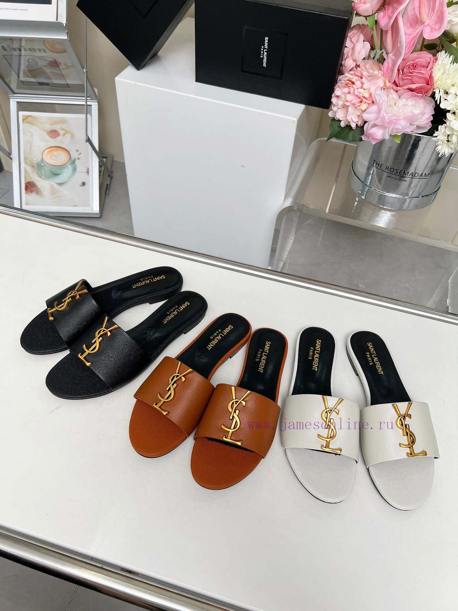 Rubber Sole P Leather Sole P280Saint Laurent YSL Saint Laurent Sandals - Logo Letter Buckle Dec xzoqi4zi - Image 10
