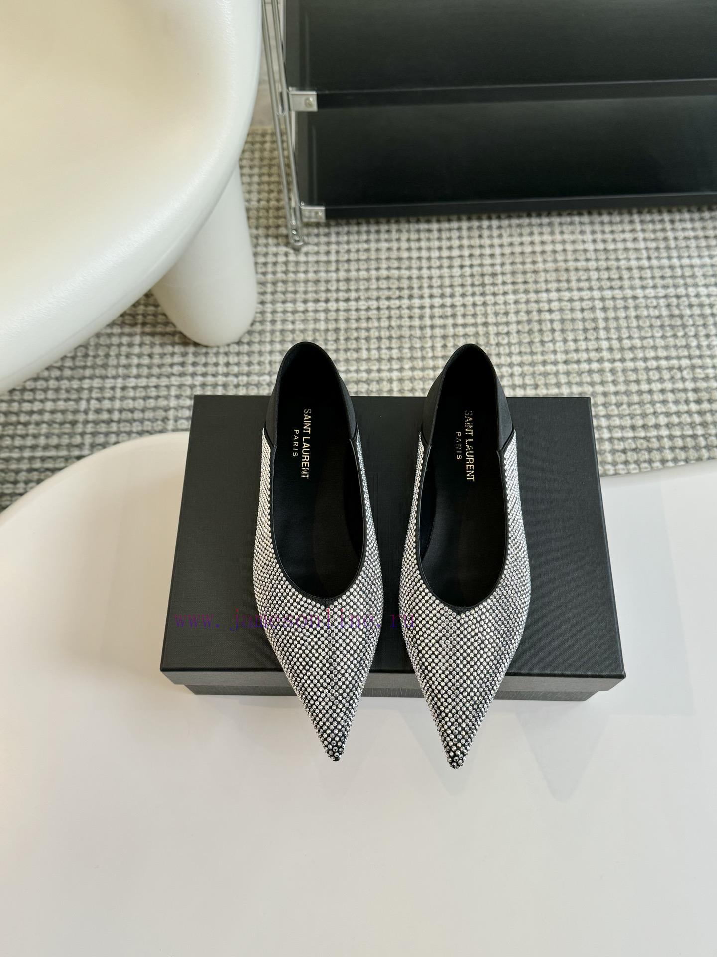 🫰SAINT LAURENT 24/Pointed Flat Bottom Single ShoesWho Loves These Retro Animal Patterned Flat S 22eppuew - Image 2