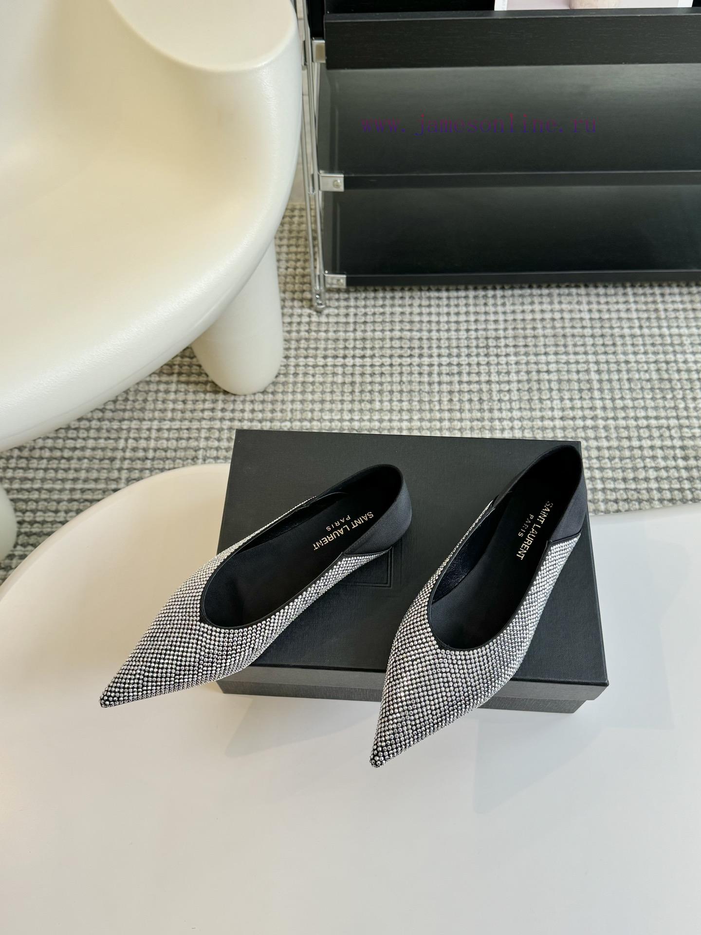 🫰SAINT LAURENT 24/Pointed Flat Bottom Single ShoesWho Loves These Retro Animal Patterned Flat S 22eppuew - Image 4