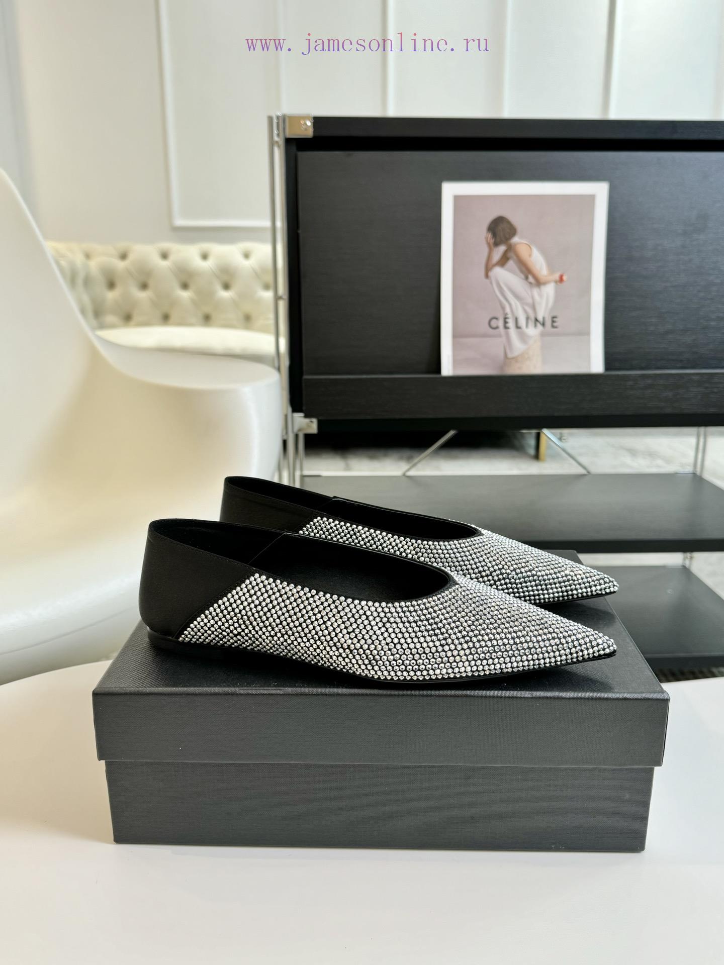 🫰SAINT LAURENT 24/Pointed Flat Bottom Single ShoesWho Loves These Retro Animal Patterned Flat S 22eppuew - Image 6