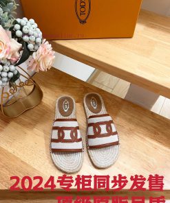 Tods Todd's New Fried Dough Twists Buckle Linen Slippers Fisherman's Shoes Yearning For Eleganc tmcl58vm