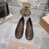 Miumiu 2024 Spring/Summer New Collection Retro Distressed Square Toe Mueller Single Shoes Slipp 35plq2zg