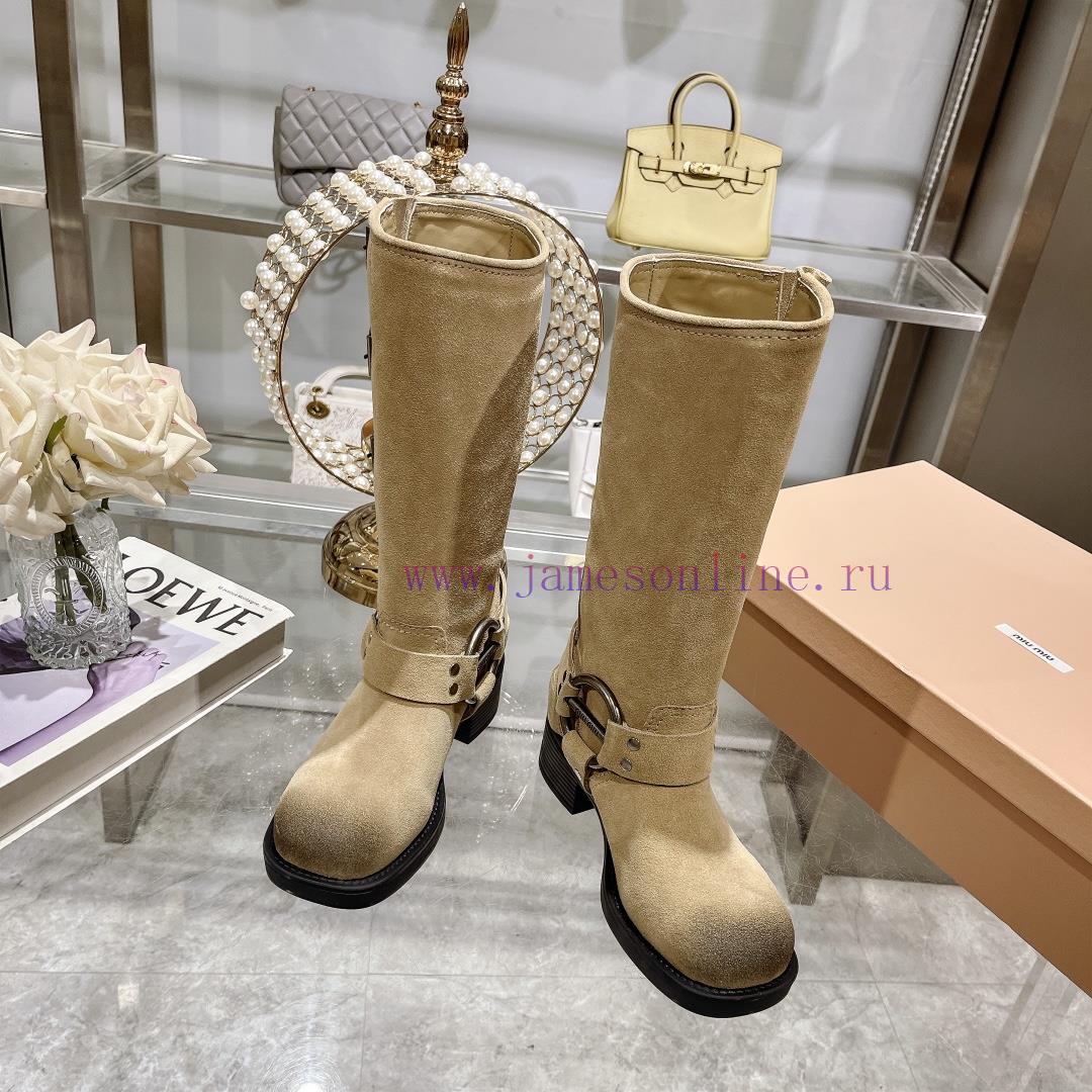 Miumiu 2024 Autumn/Winter New Limited Edition Lock Mouth Short Boots New Colors Explosive Boots eumv5i2l - Image 3