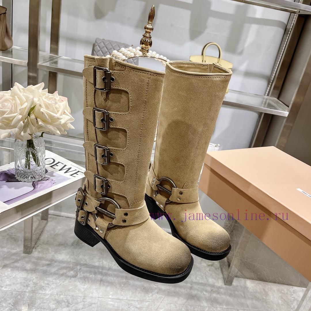 Miumiu 2024 Autumn/Winter New Limited Edition Lock Mouth Short Boots New Colors Explosive Boots eumv5i2l - Image 7