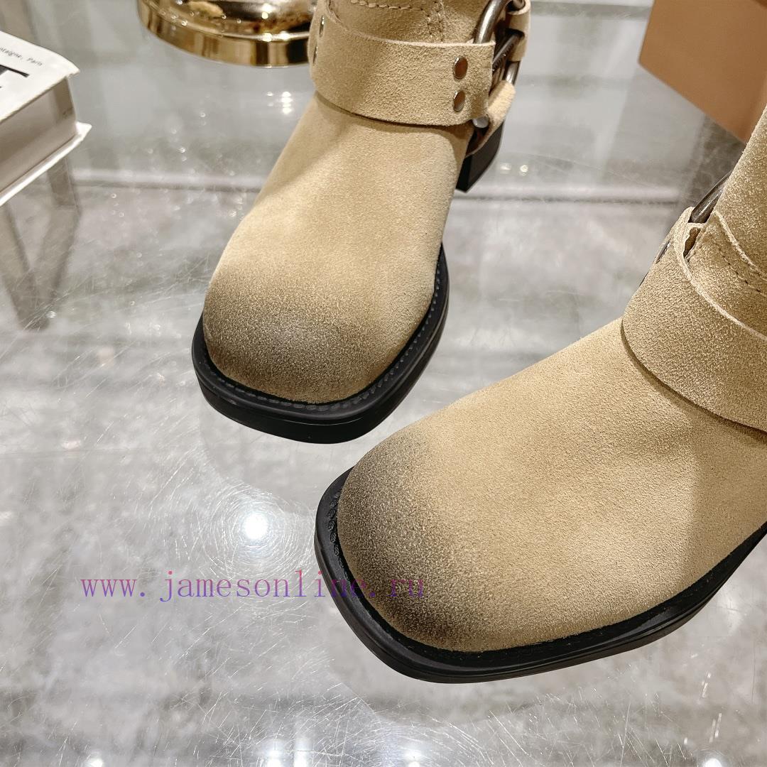 Miumiu 2024 Autumn/Winter New Limited Edition Lock Mouth Short Boots New Colors Explosive Boots eumv5i2l - Image 10