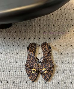 Saint Laurent 24/new Flat Bottomed Metal Strap SlippersYsl Original Craftsmanship Metal Heel Lo s0wi541d