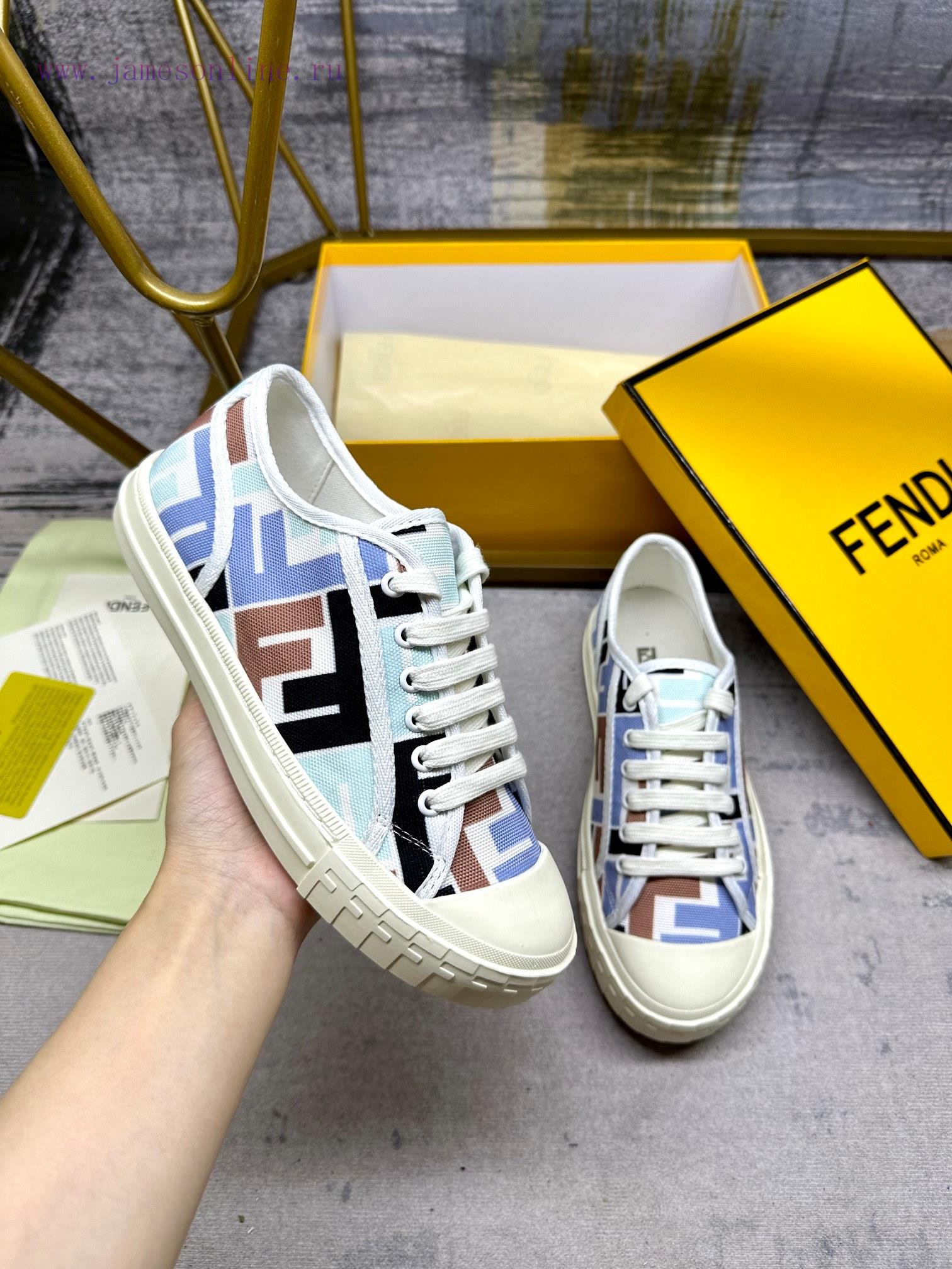 The Latest Popular FENDI Domino Canvas Shoes For Casual Sports - A New Must-have Style. This Sh zal0ezab - Image 2