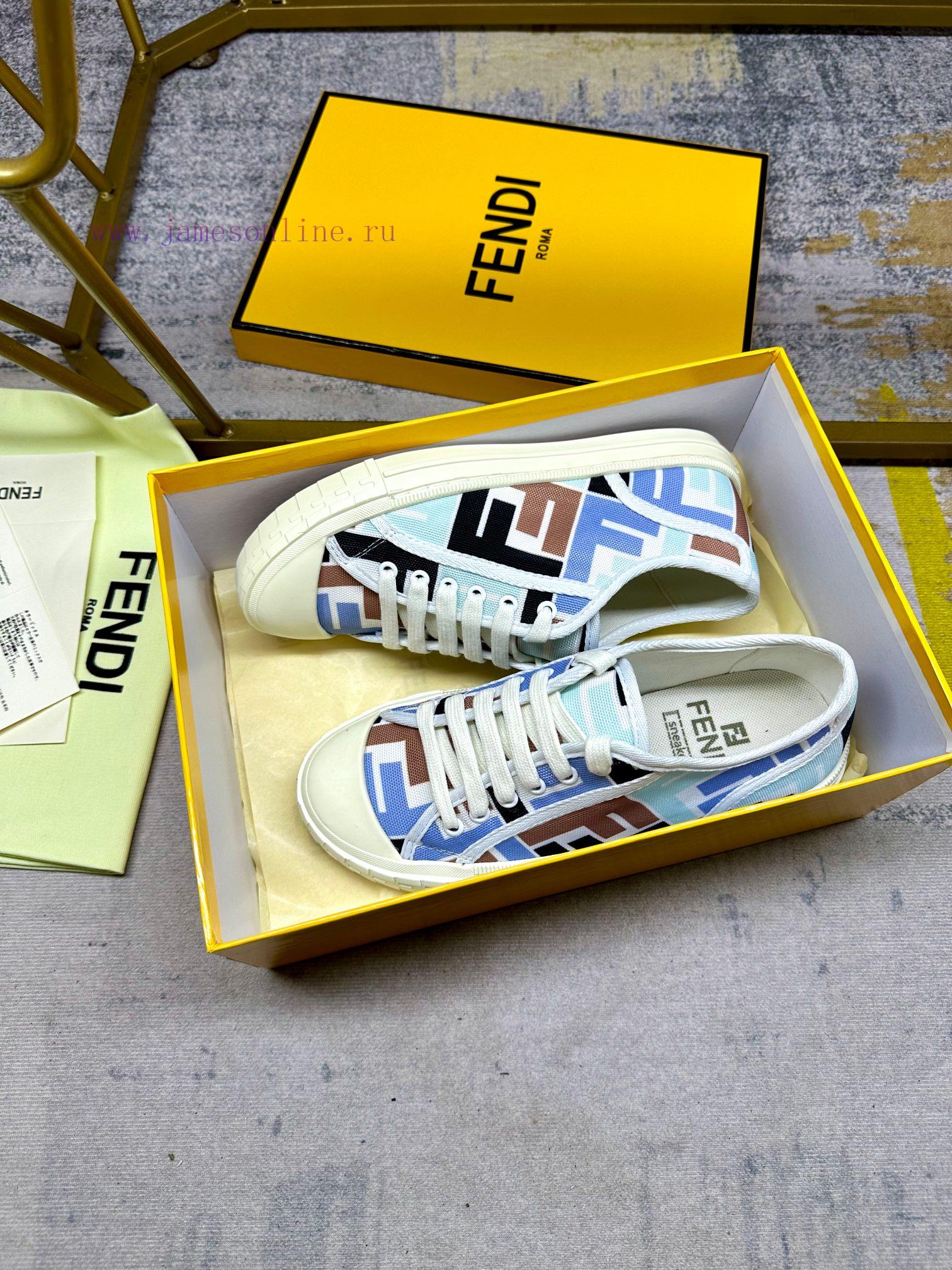 The Latest Popular FENDI Domino Canvas Shoes For Casual Sports - A New Must-have Style. This Sh zal0ezab - Image 7