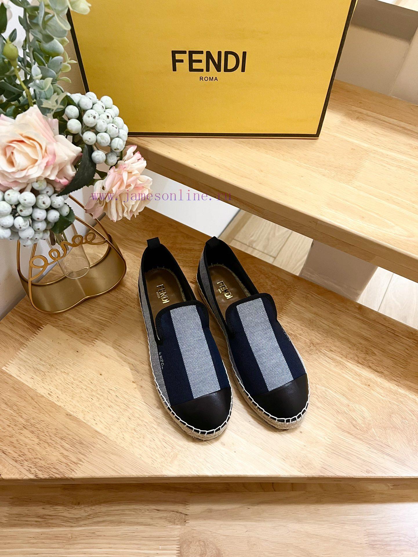 P Women's And P Men's 300Fendi Men's And Women's Striped Linen Bottom Fishing Shoes Are Made Of c8r23z5k - Image 3