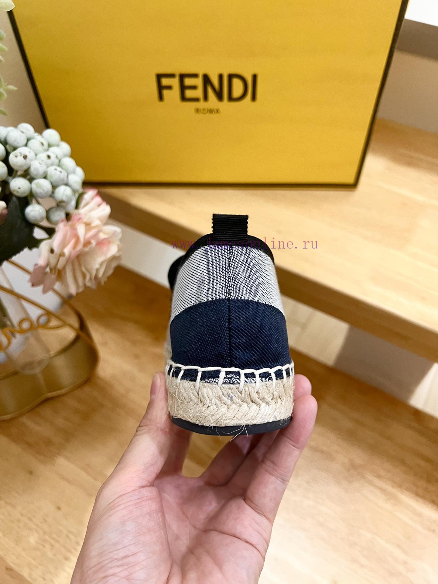P Women's And P Men's 300Fendi Men's And Women's Striped Linen Bottom Fishing Shoes Are Made Of c8r23z5k - Image 9