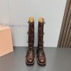 Top TierMIUMIU 2024 Vs Autumn/Winter Latest Fashion Explosive CollectionSquare Toe Thick Soled rfar4ip7