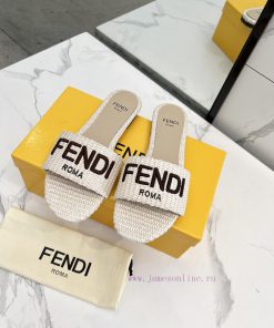 Latest Summer Hot FENDI Sandals Original Genuine With Top Layer Sheepskin Fabric And Rubber Sol 309tpkz7