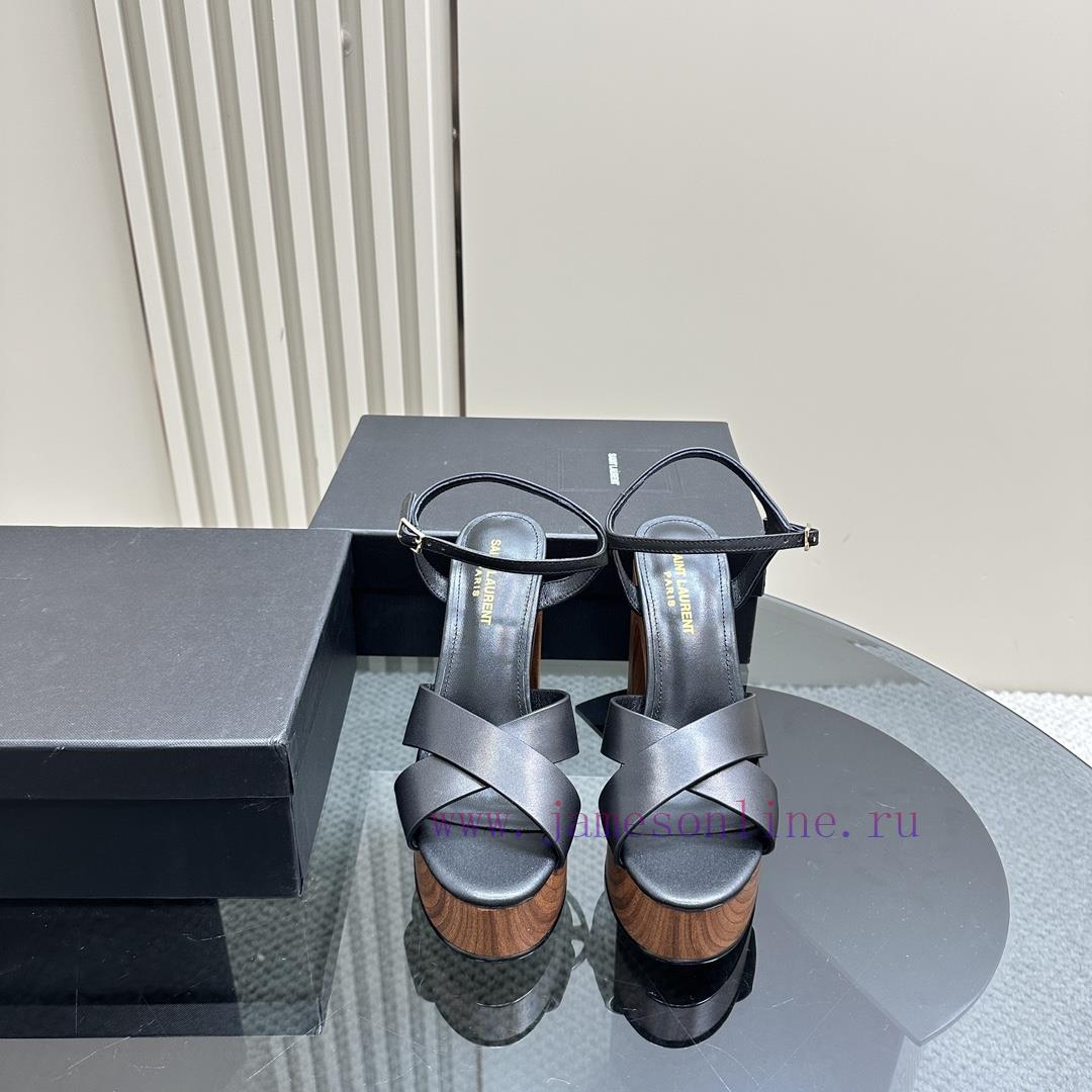 Saint Laurent YSL Flagship Waterproof Platform Hate Too High Diamond Grid SandalsHigh End Custo zpl4rlpb - Image 3