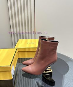 FENDI Short Boots F Thick Heel Ankle BootsThe F And Design Of The Mold Are Extremely Colorful A 589sfglf