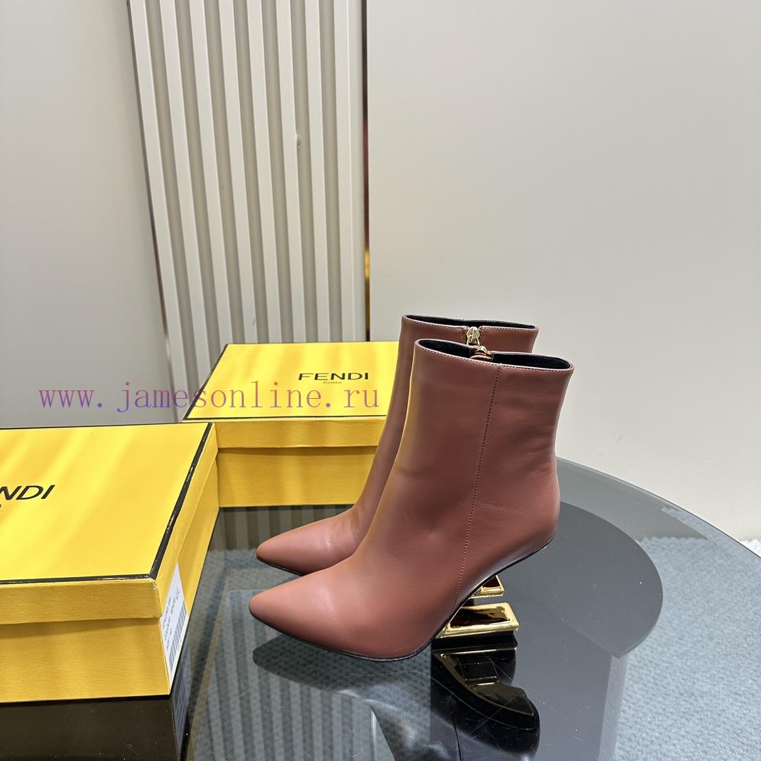 FENDI Short Boots F Thick Heel Ankle BootsThe F And Design Of The Mold Are Extremely Colorful A 589sfglf - Image 2