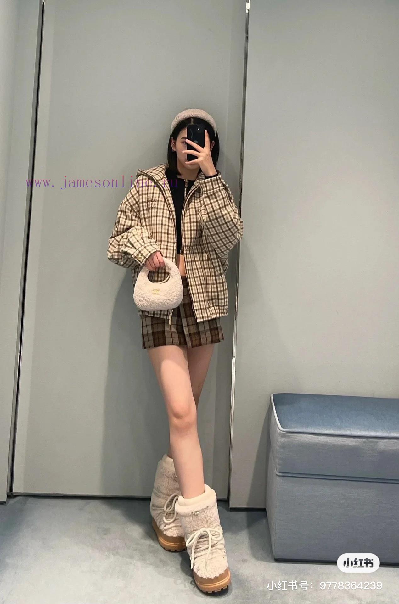 P MiuMiu Miu 24ss Series Women's Logo Nylon Wada Net Snow Party Metal Logo Two Tone Thick Botto 0jya89fw - Image 8