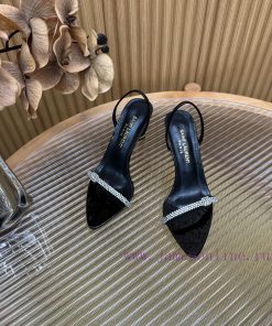 Saint Laurent YSL Yang Shulin 2024 Introduces Luxurious Metal Sandals With Crystal Straps And B tzadmk7b