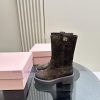 MIU Miu Miu 24 Spring/Summer Fashion Show Western Collection Vintage Short Boots 🤎 Black And Br msc046mv