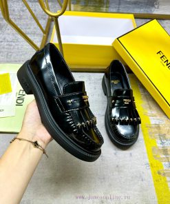 FENDI Filo Academy Loafers With Accessories And Tassel Details Adorned With Metal Stitching And vt5p8207