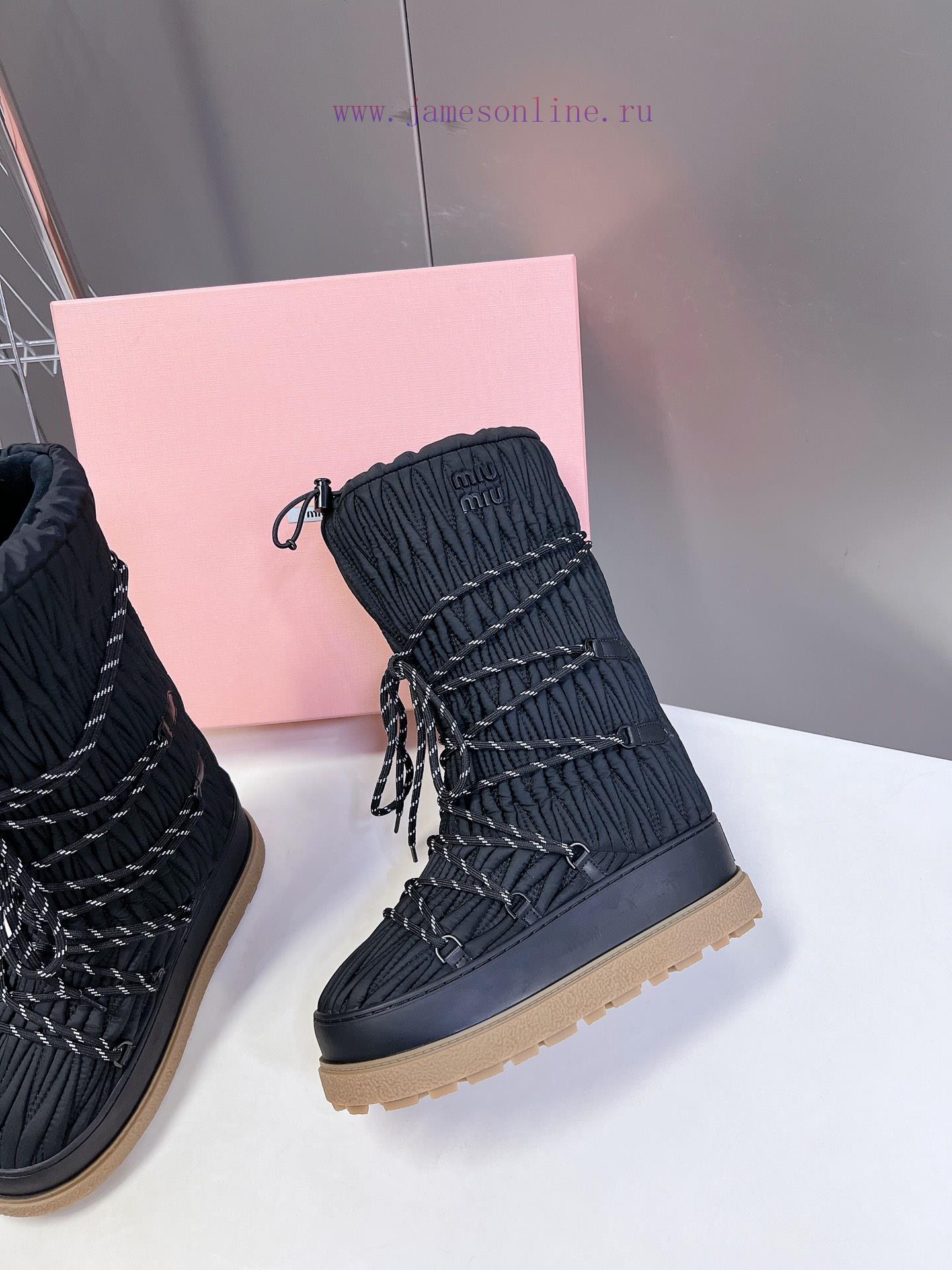 Low And High 480 MIUMIU Wool Style The Latest Autumn And Winter Snow Boots From Miu Miu Look Gr wnfpcpav - Image 4