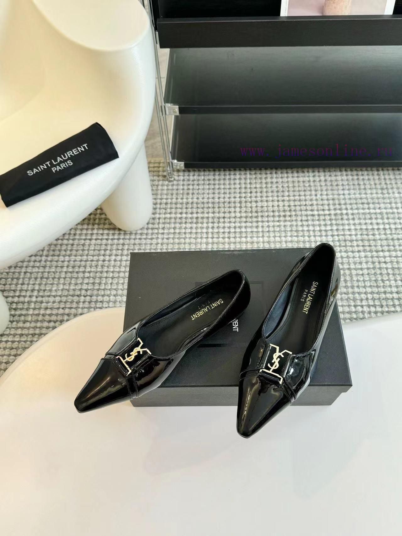 YSL Saint Laurent SAINT LAURENT 2024 Pointed Flat Sole Single ShoeWho Loves These Retro Animal kqwhkr9g - Image 7