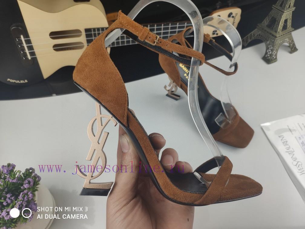 Classic Style Of RiceSAINT LAURENT YSL Letter Metal Buckle Baked Paint YSL Letter And High-heel 2xmte1zz
