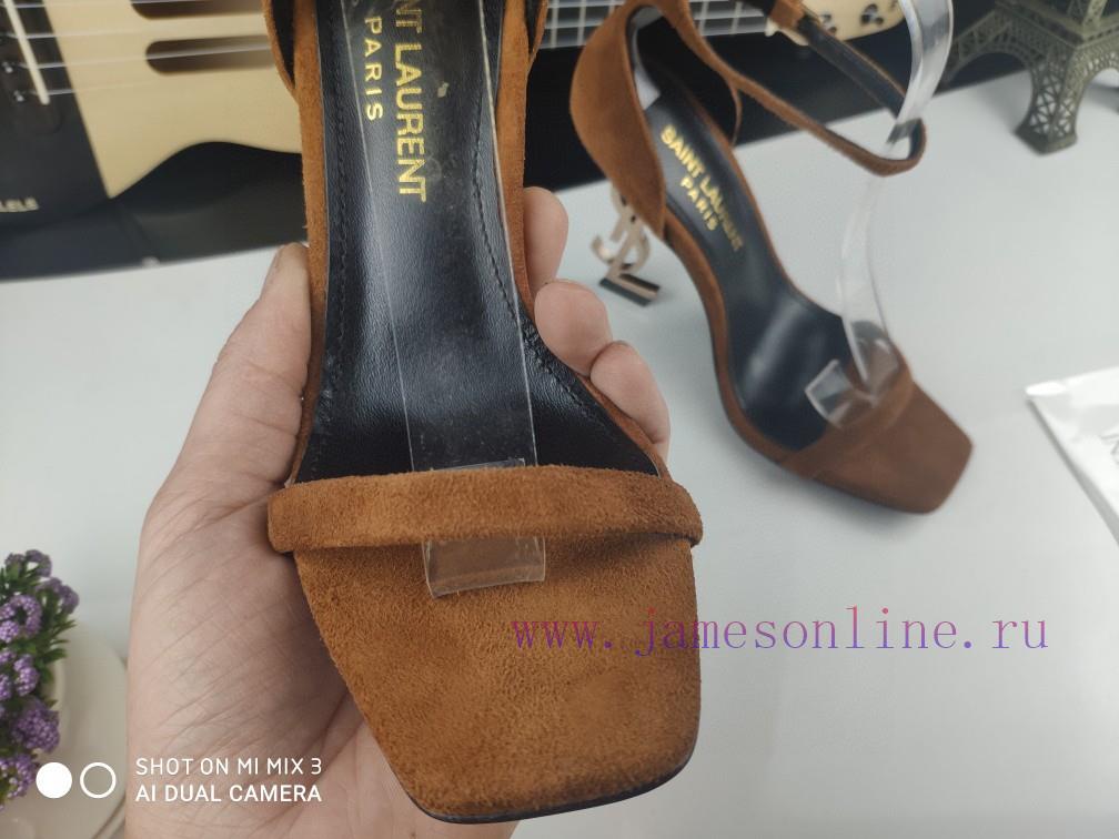 Classic Style Of RiceSAINT LAURENT YSL Letter Metal Buckle Baked Paint YSL Letter And High-heel 2xmte1zz - Image 4