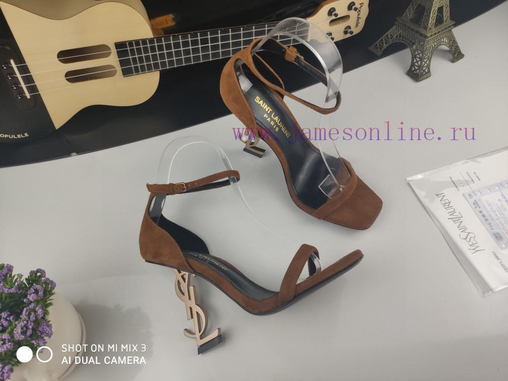 Classic Style Of RiceSAINT LAURENT YSL Letter Metal Buckle Baked Paint YSL Letter And High-heel 2xmte1zz - Image 6