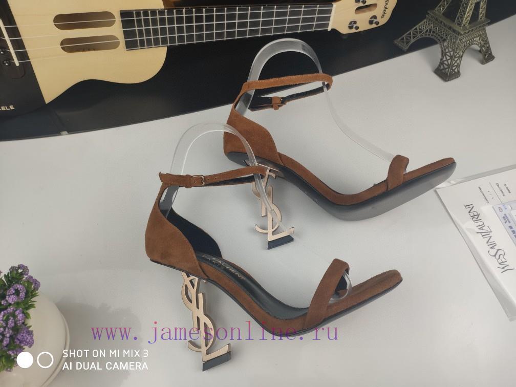 Classic Style Of RiceSAINT LAURENT YSL Letter Metal Buckle Baked Paint YSL Letter And High-heel 2xmte1zz - Image 7