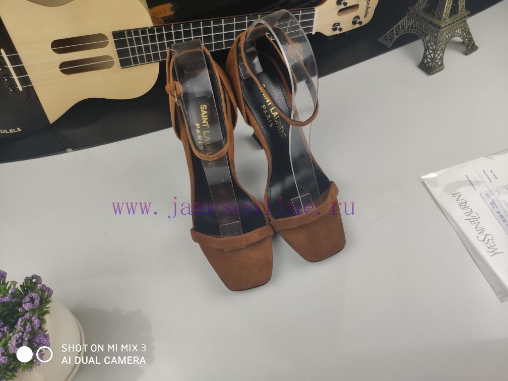 Classic Style Of RiceSAINT LAURENT YSL Letter Metal Buckle Baked Paint YSL Letter And High-heel 2xmte1zz - Image 10