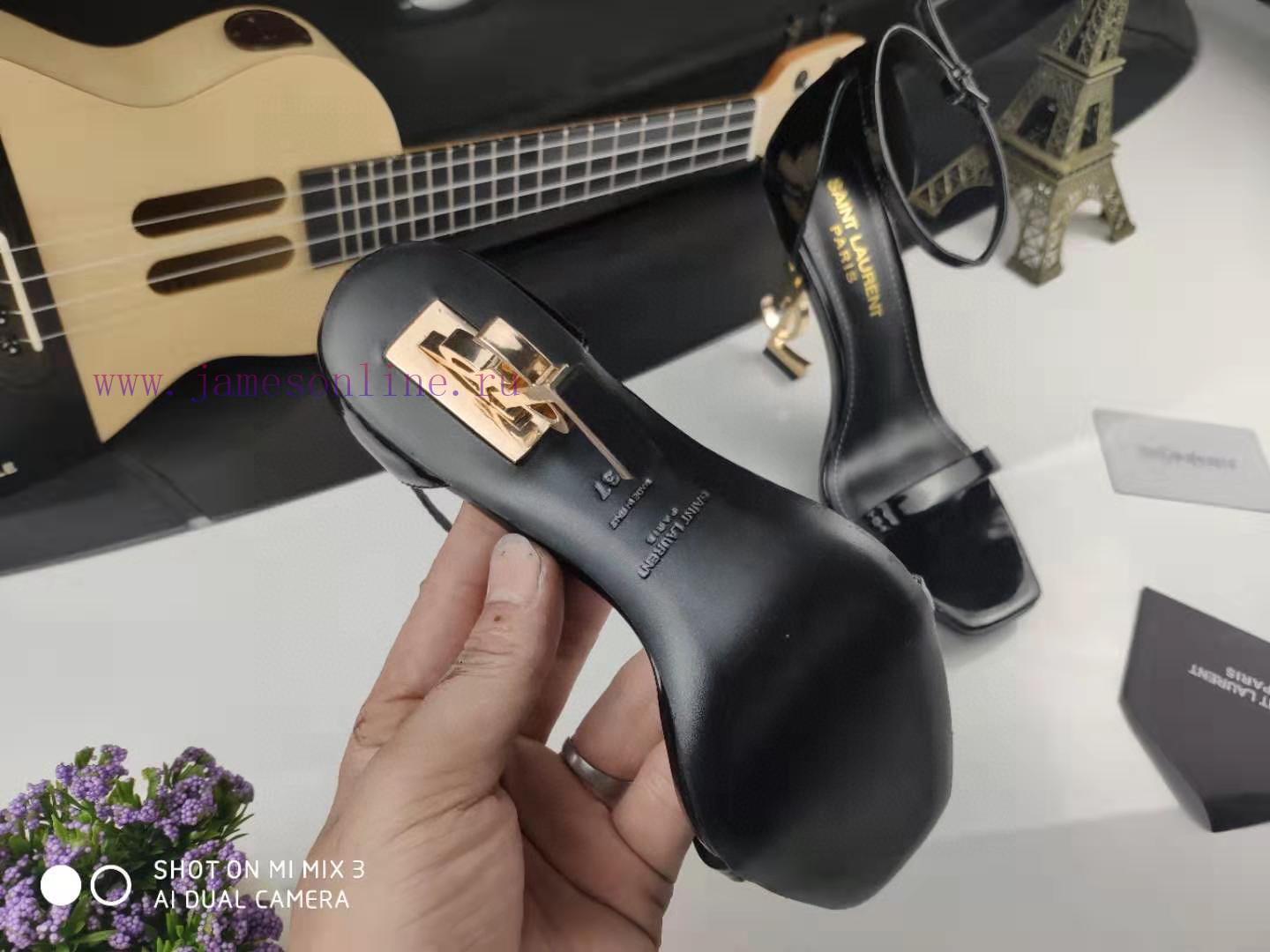 Classic Style Of RiceSAINT LAURENT YSL Letter Metal Buckle Baked Paint YSL Letter And High-heel ax1ma9la - Image 4