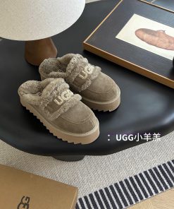 UGG Gucci's New Australian Thick Sole 🦘 Little Lamb Fur Internet Famous Slippers Made Of Cowhid n3xyxtro