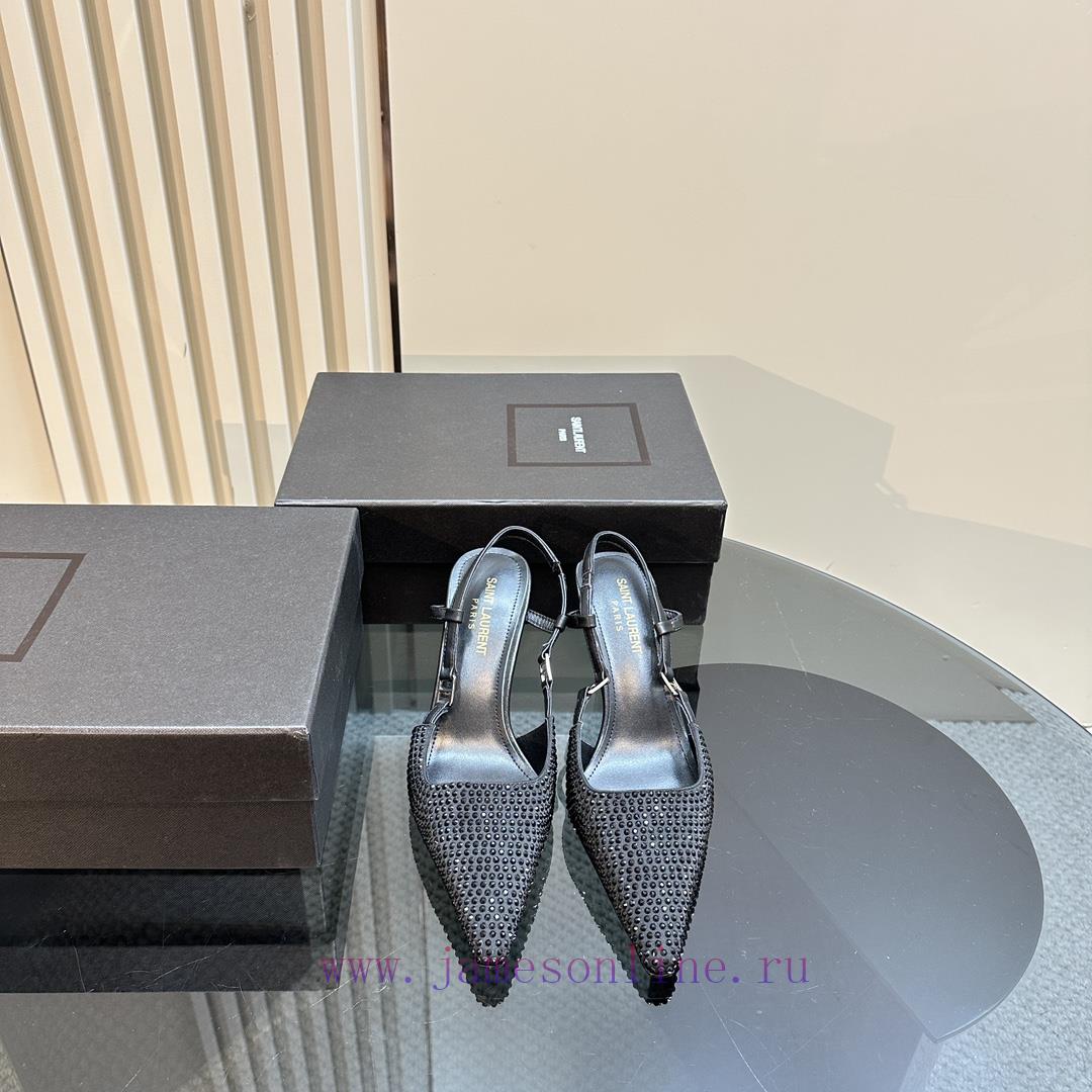 YSL Saint Laurent - SS2024 New Autumn Collection Diamond High Heel Sandals2024 Series High-heel pijnjeqm - Image 3