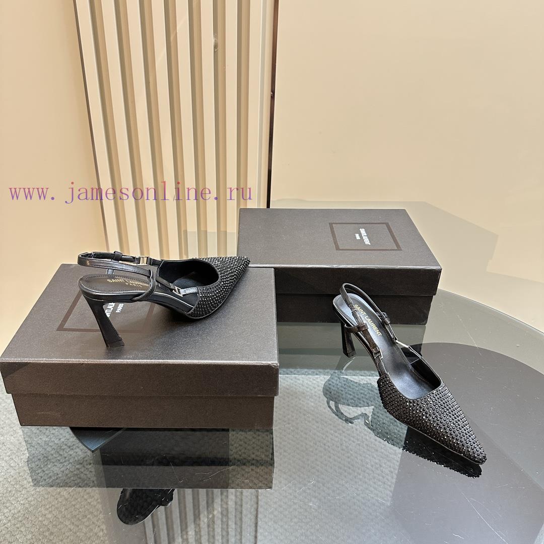 YSL Saint Laurent - SS2024 New Autumn Collection Diamond High Heel Sandals2024 Series High-heel pijnjeqm - Image 7