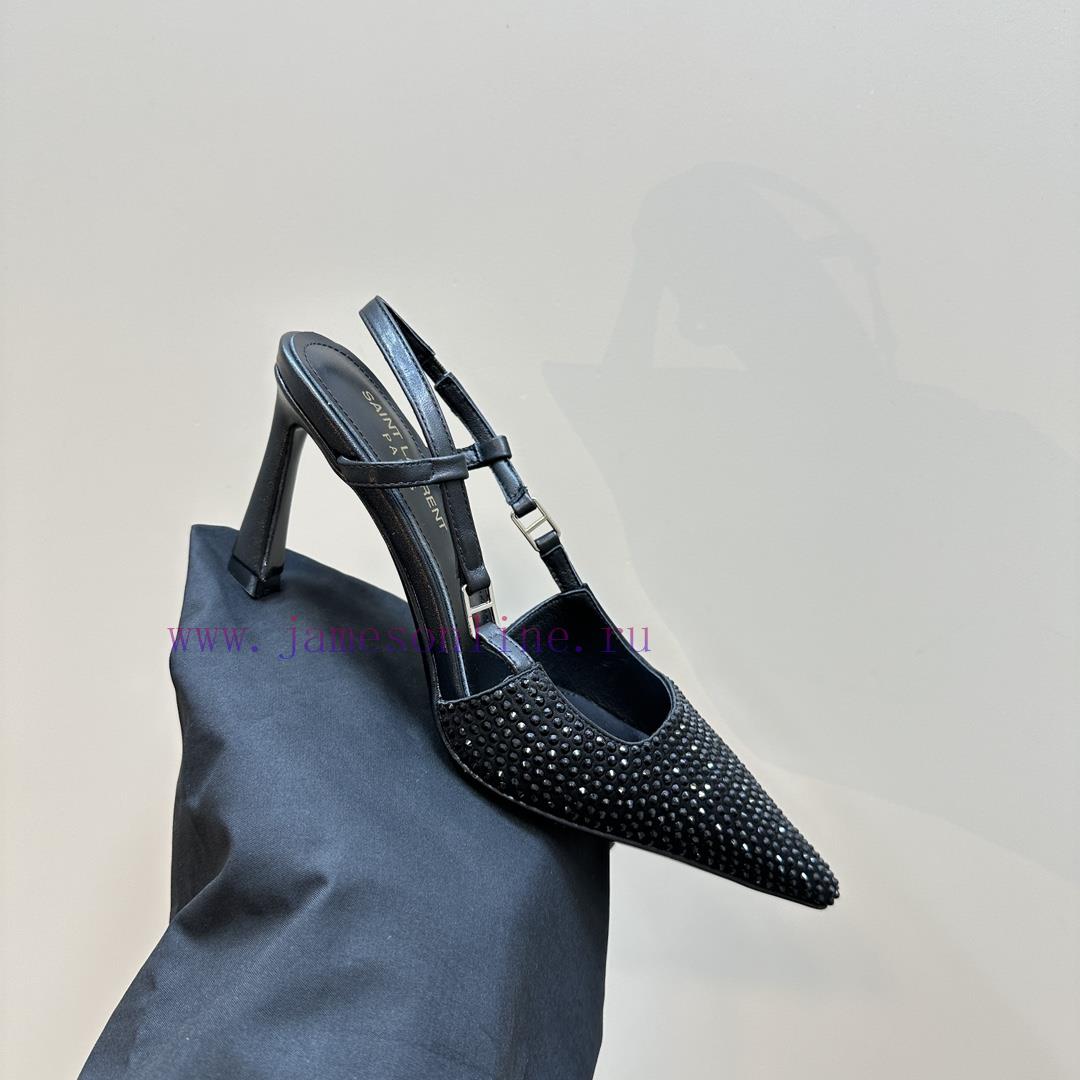 YSL Saint Laurent - SS2024 New Autumn Collection Diamond High Heel Sandals2024 Series High-heel pijnjeqm - Image 8