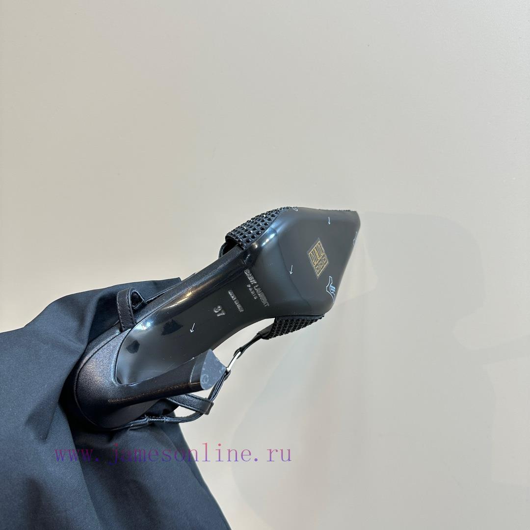 YSL Saint Laurent - SS2024 New Autumn Collection Diamond High Heel Sandals2024 Series High-heel pijnjeqm - Image 10