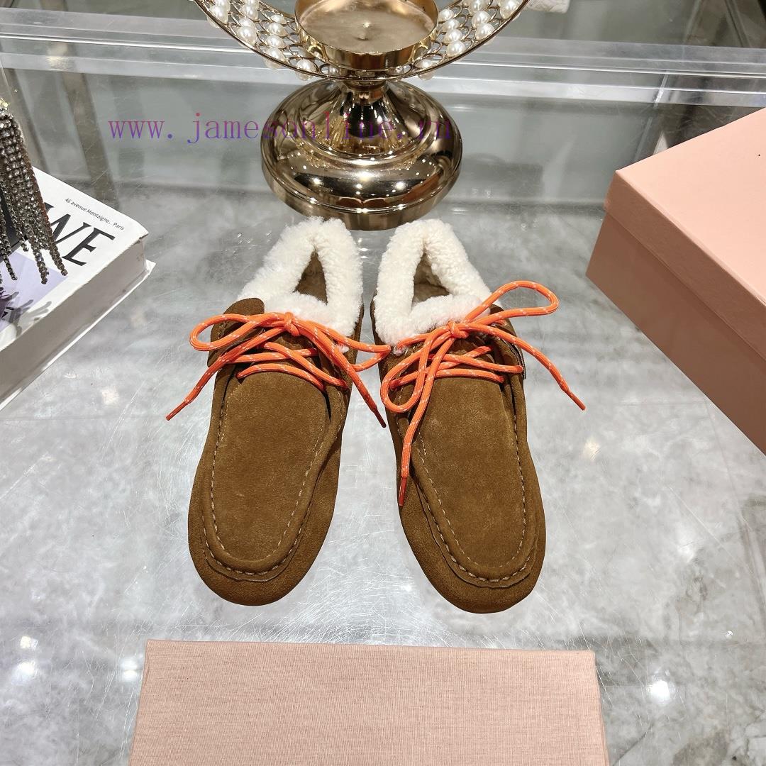 Mauritius 20Miu Miu 24ss 24ss Spring/Summer New British Style Lace Up White Shoes Casual ShoesT yg1kvb2p - Image 2