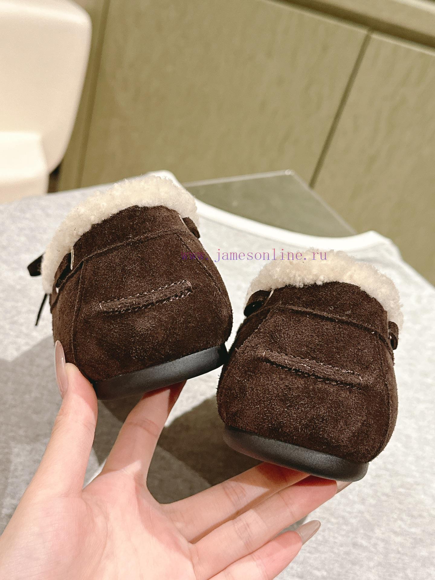 | ²⁰²4 𝐬𝐬 🤍🤎MIUMIU New American Retro Style Wool Integrated Bean Shoes~a Must-have~casual And i7gcjt85 - Image 7