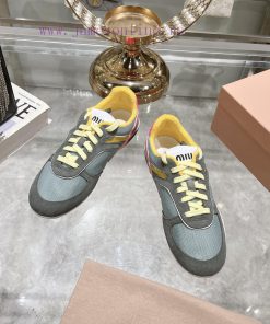 Purchasing Grade Miumiu Breathable Mesh Casual Shoes For Spring And Summer 2025 New British Sty nsm3v5s6