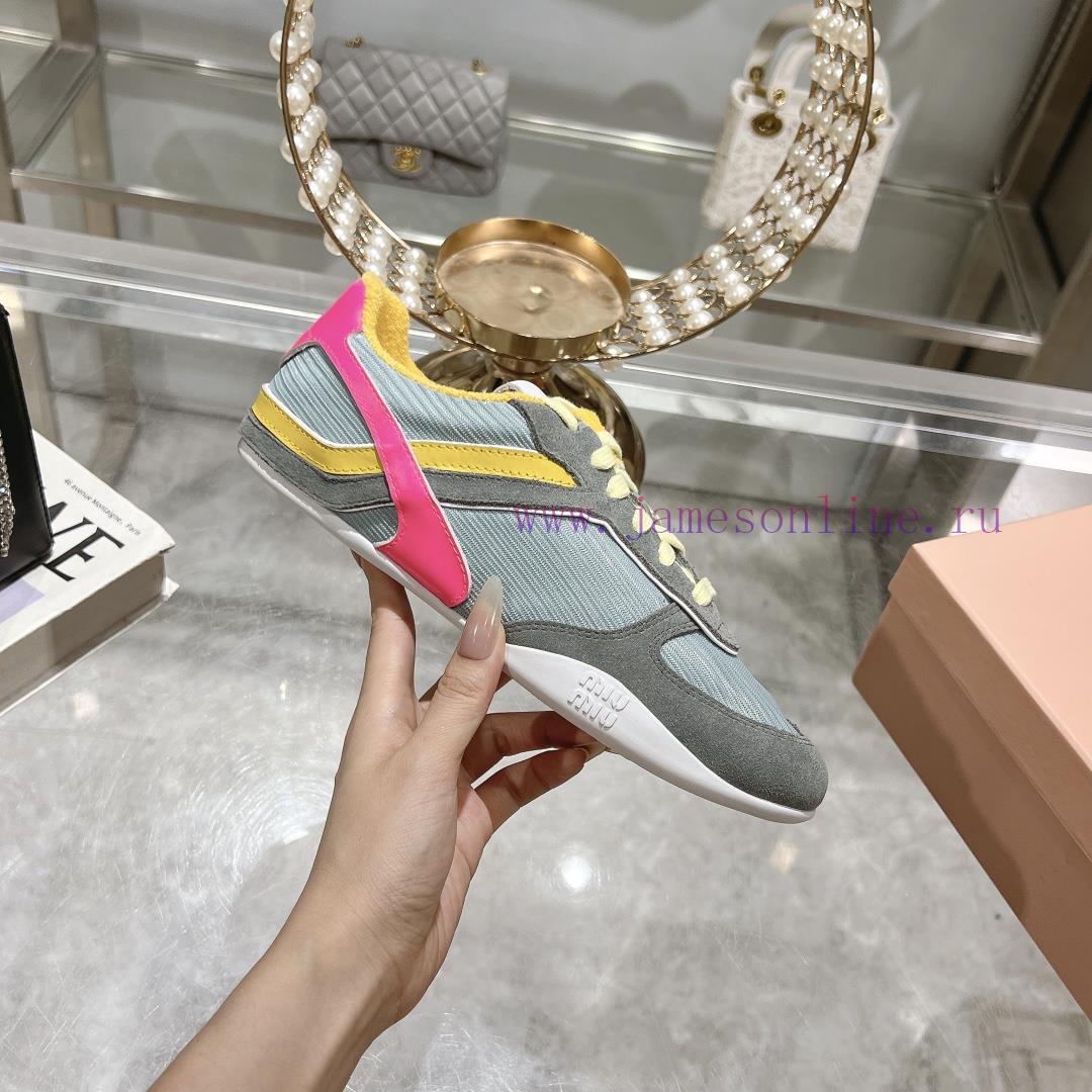 Purchasing Grade Miumiu Breathable Mesh Casual Shoes For Spring And Summer 2025 New British Sty nsm3v5s6 - Image 5