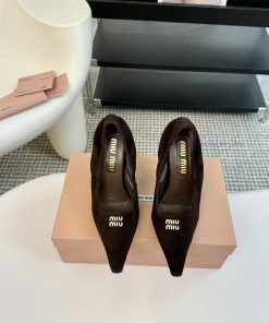 High HeelsMiu Miu 24ss Autumn And Winter Blok Small Square Toe LoafersThis Brock Shoe Features 6ux39o14