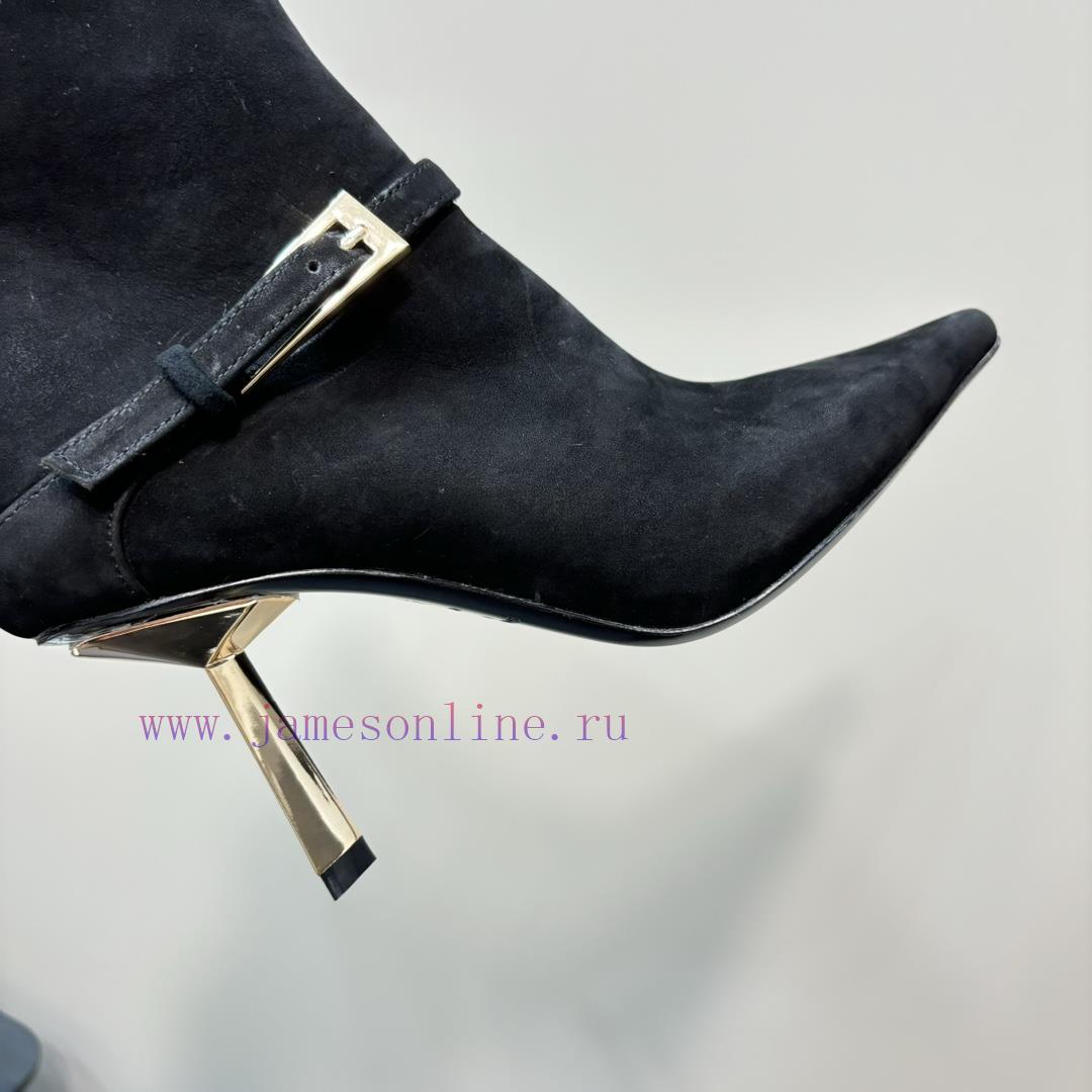 Saint Lauren YSL Saint LaurentSide Zipper Short Boot VersionThe Latest Autumn And Winter 2024 V u92zskr3 - Image 9