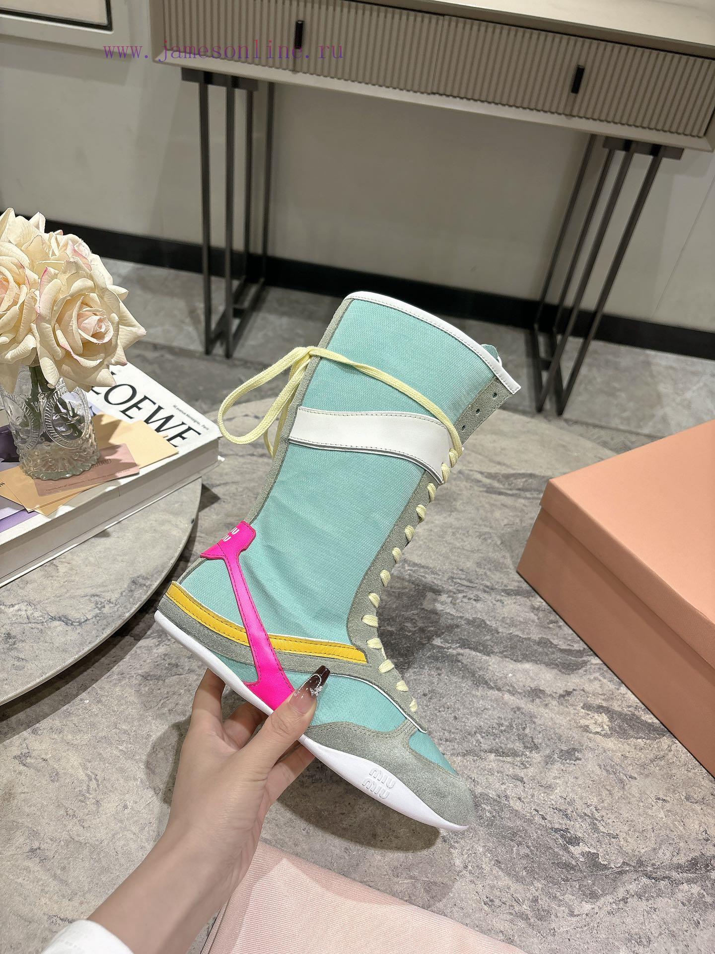 Purchasing GradeMiu Miu 25ss Spring/Summer New Fashion Show Miu Miu De Xun Casual BootsThe Deta s97hwb1l - Image 2