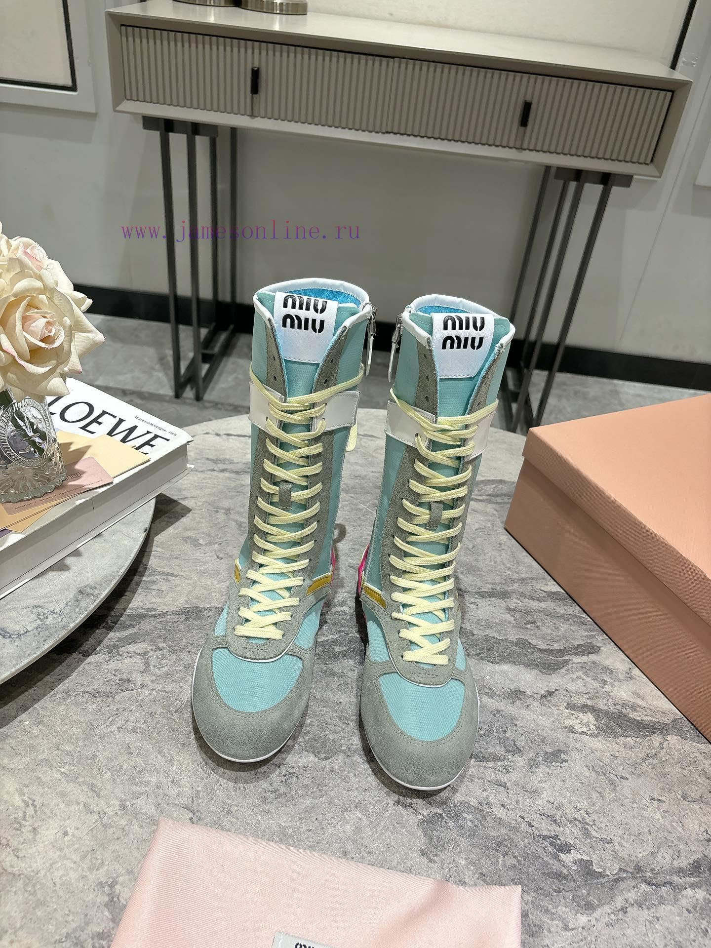 Purchasing GradeMiu Miu 25ss Spring/Summer New Fashion Show Miu Miu De Xun Casual BootsThe Deta s97hwb1l - Image 3