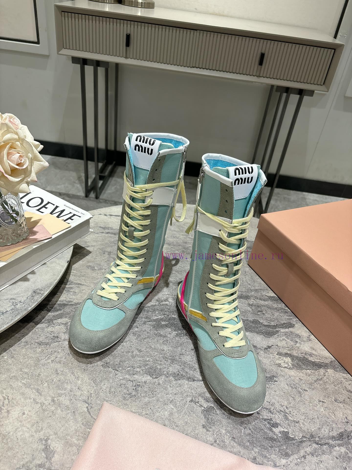 Purchasing GradeMiu Miu 25ss Spring/Summer New Fashion Show Miu Miu De Xun Casual BootsThe Deta s97hwb1l - Image 4